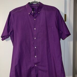 Van Heusen Men's Purple Plaid Button Down Shirt